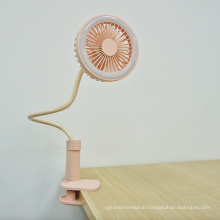 Best summer gift for students USB rechargeable design mini USB desk fan with LED light